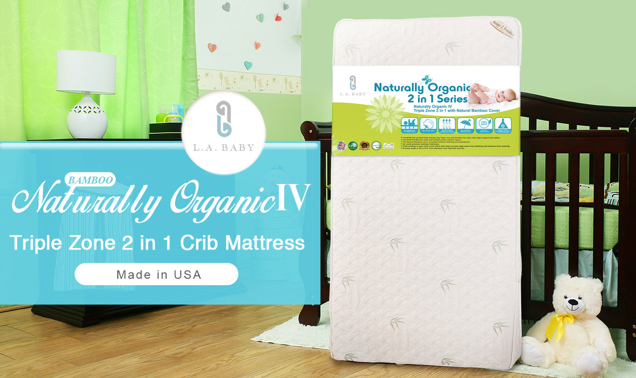 La Baby Triple Zone 2 In 1 Soy Foam With Natural Bamboo Cover