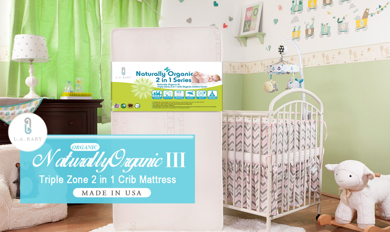 La Baby Triple Zone 2 In 1 Soy Foam With Blended Organic Cotton Cover