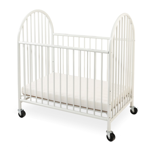 LA BABY Arched Metal Mini Portable Crib