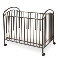 LA BABY Mini Portable Compact Crib with Textured Finish