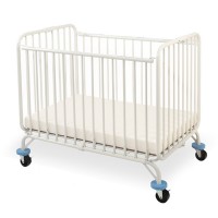LA BABY Deluxe Holiday Mini Portable Folding Metal Crib